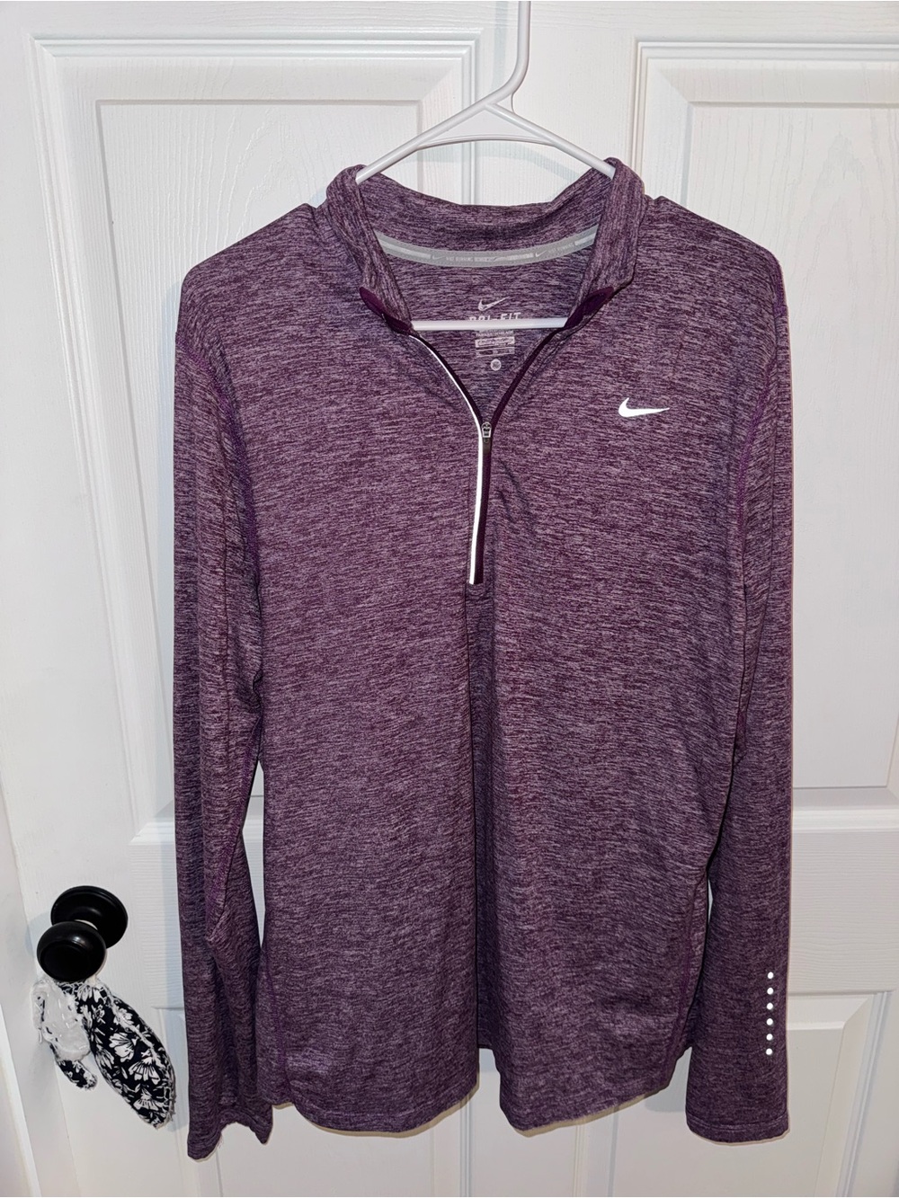 Nike Women's Plum Heather Half-Zip Pullover Jacket